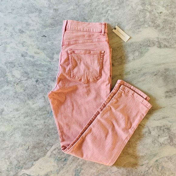 Anthropologie High-Rise Acid Wash Straight Pink Retro 90s Jeans 28 waist - Picture 8 of 12
